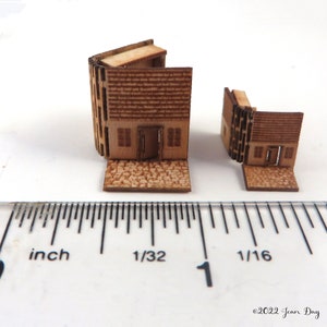 KIT Cajas de libros Little House, cortadas y grabadas con láser, incluye escala doce y media o cuarto 1:48 LC160