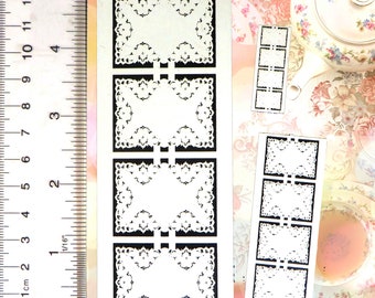 Kit Miniature dollhouse French Roses Cutwork Placemats. in 3 scales Paper, set of 4, for vintage cutwork lovers PL207