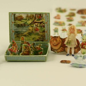 KIT Miniature fabric panel kit, Alice in Wonderland Presentation Box DK024
