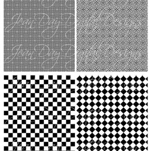 Flooring Black and White 1:48 Quarter Scale Dollhouse or Giftwrap Digital Download jpg PDF 8.50x11 Printable WP006