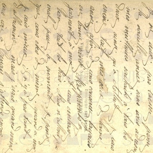 Carte Postale - Paris Script - French Postcard - Photo Scan - Swirls - Instant Digital Download FrA042
