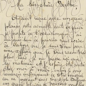 Francés de la escritura de postales, Ma Bien Chere Berthe, descarga Digital instantánea FrA130