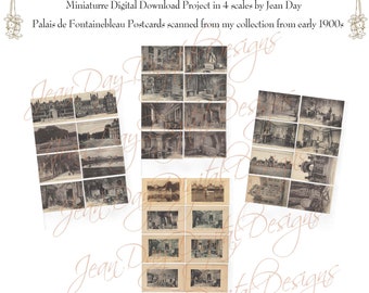 French Download Palais De Foutainebleau Postcards in 4 scales, 1/6, 1/12, 1/24, 1/48  PDF, JPG MB008