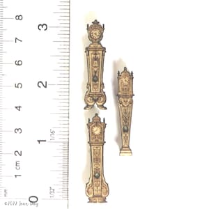 KIT "Past Time" French Quarter Scale Tall Grandfather Clocks Kit, 1:48, Laser Cut Engraved Wood LC153