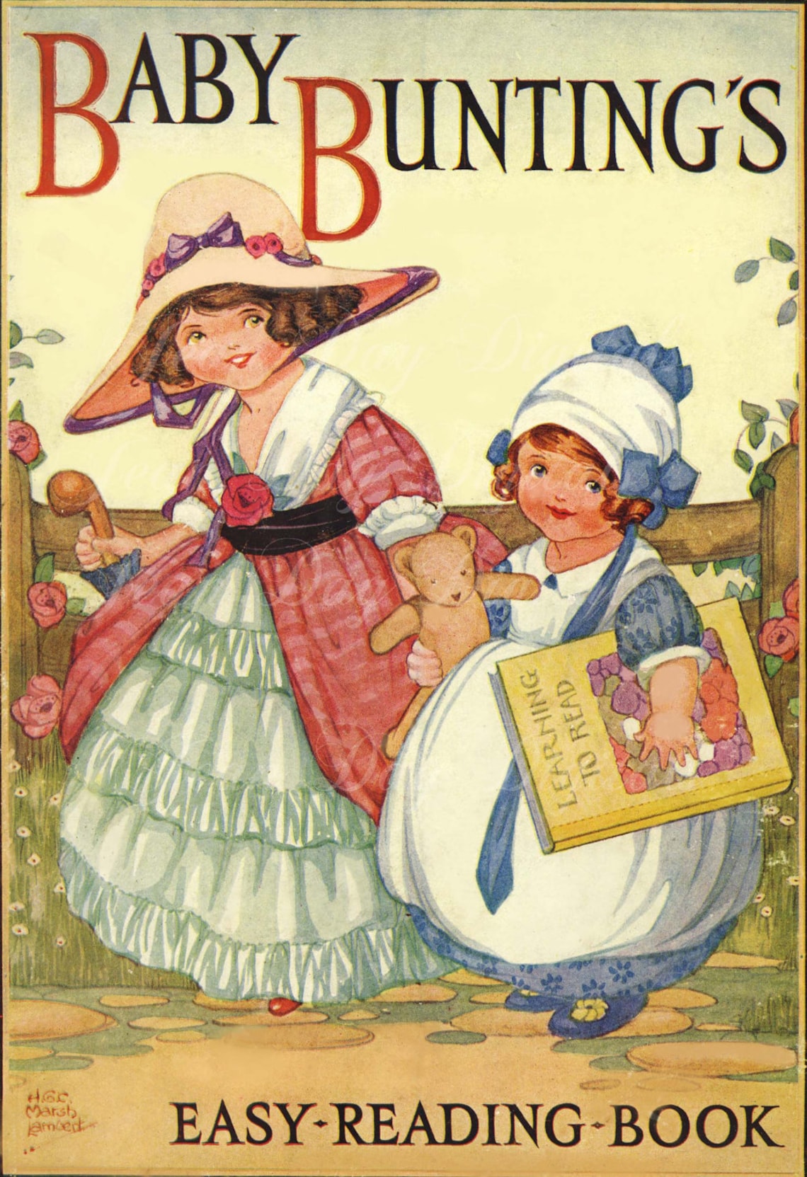 Baby Bunting Antique Illustration Book Cover Image Scan Etsy