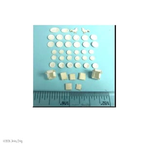 KIT Quarter Scale Plates, 23 colour choices Laser Cut & Engraved Paper Plates, Bakery Boxes, 1:48 LP002