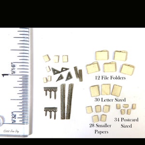 KIT, Papelaria, Escritório, Volta às Aulas ou Material de Arte, Kit de Papel Cortado a Laser, Tesoura, 1:48, kit de escala de um quarto LP035