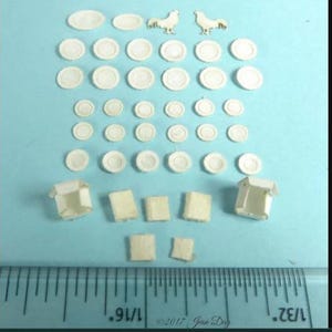 KIT Piatti in scala di un quarto, scelta di 23 colori, Piatti di carta tagliati al laser e incisi, Kit di copertine Bk per scatole da forno, 1:48 LP002