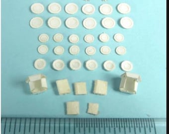 KIT Quarter Scale Plates choice of 23 colour choices Laser Cut & Engraved Paper Plates, Bakery Boxes Bk Covers Kit, 1:48 LP002