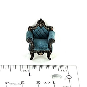 KIT Tufted Chair Kit, Laser geschnitten und graviert im Maßstab 1:48 Puppenhaus Miniatur, DIY Kit in 2 Farben zur Auswahl, LC224