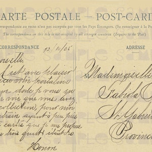 Scansione di Script francese in Quebec, 1905 - cartolina francese - foto - Instant Download digitale FrA044
