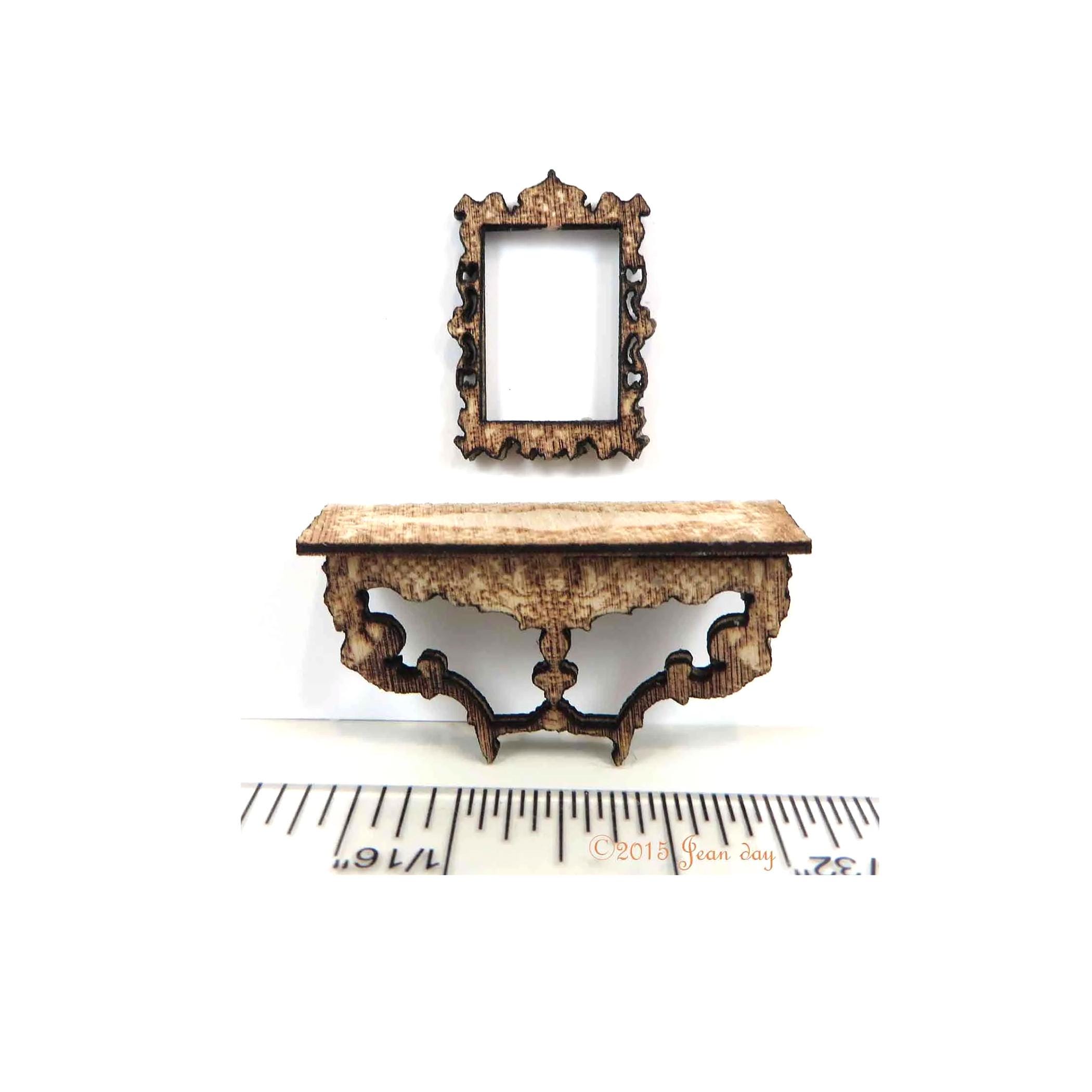 TABLE CONSOLE AVEC Miroir Luxe Console Commode Chambre à Coucher