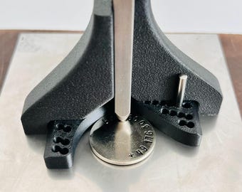 Metal Stamping Tool – Magnetic – Curves & Precision Impressions for Jewelry and Dog Tags – Perfect Print