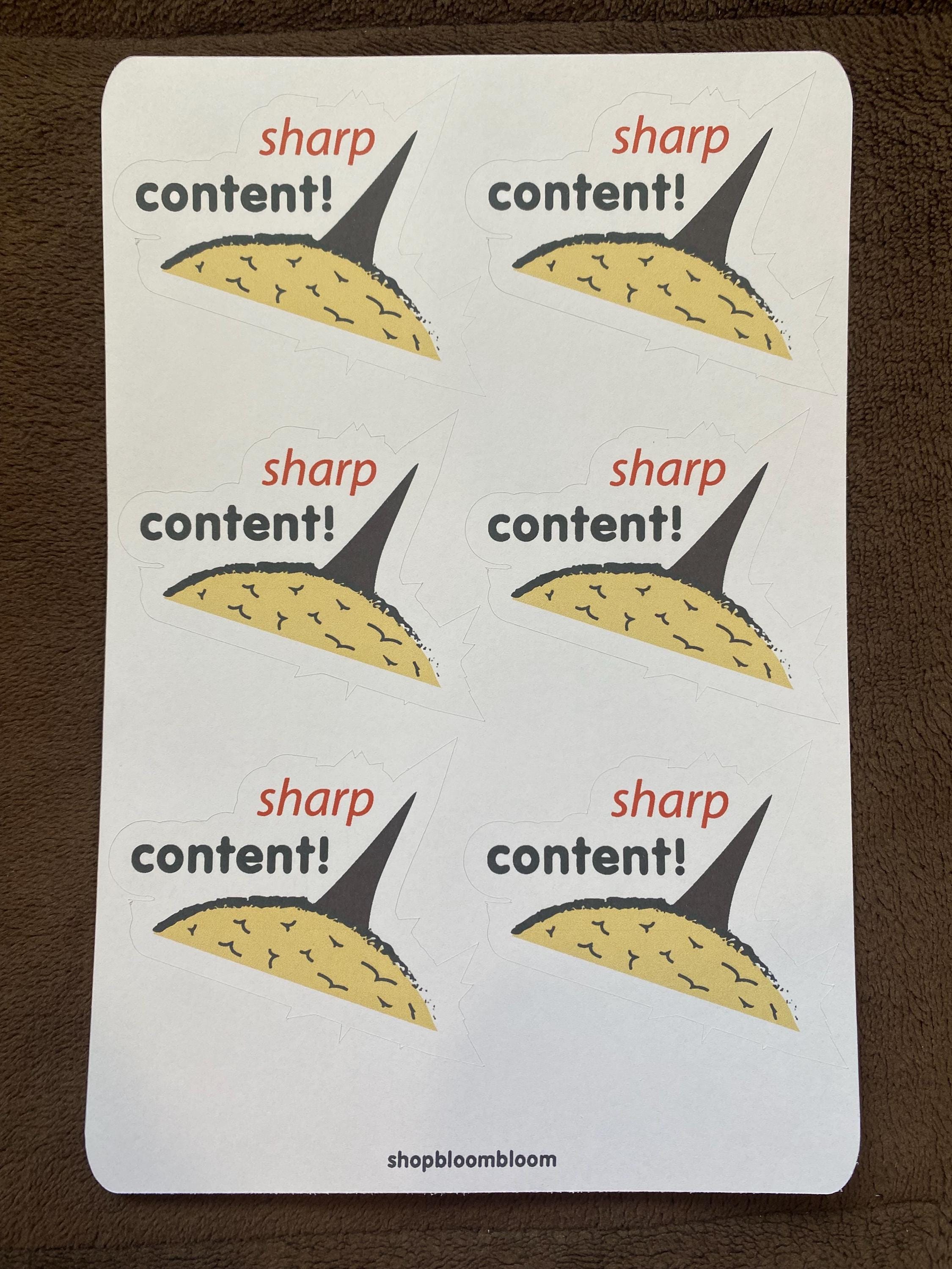 SHARP CONTENT ! Sticker Sheets Kiss Cut Die Cut Matte - Bee Stinger ...