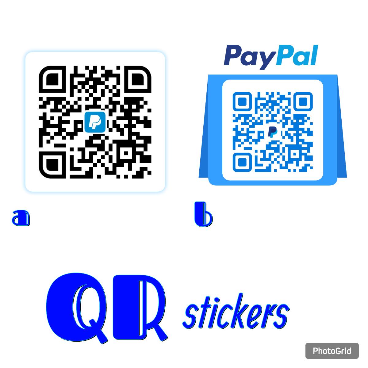 PAYPAL QR STICKERS Matte Sticker Sheets Round Cut Squares 1