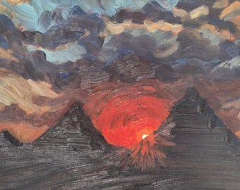 Las pirámides al atardecer