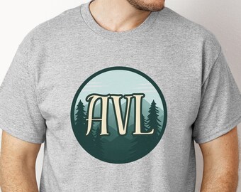 Asheville North Carolina Graphic Tee, Blue Ridge Mountains Gift