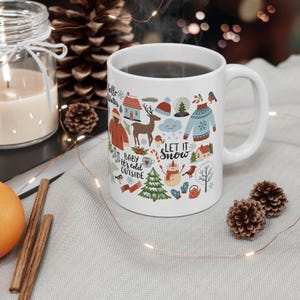Winter Ceramic Mug: Cozy Holiday Coffee Cup