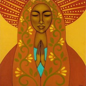 Mexican Inspired Home Decor by Tamara Adams Paper Giclee Print of Original Painting Prayer Painting