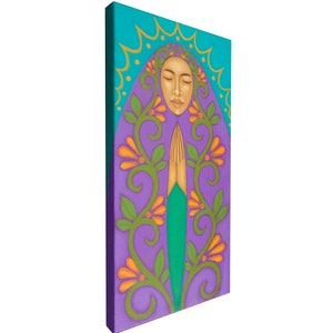 Virgin Mary Folk Art Original Prayer Painting by Tamara Adams