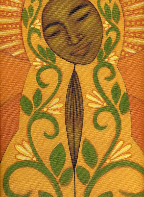 Mexican Inspired Home Decor by Tamara Adams Paper Giclee Print of Original Painting Prayer Painting