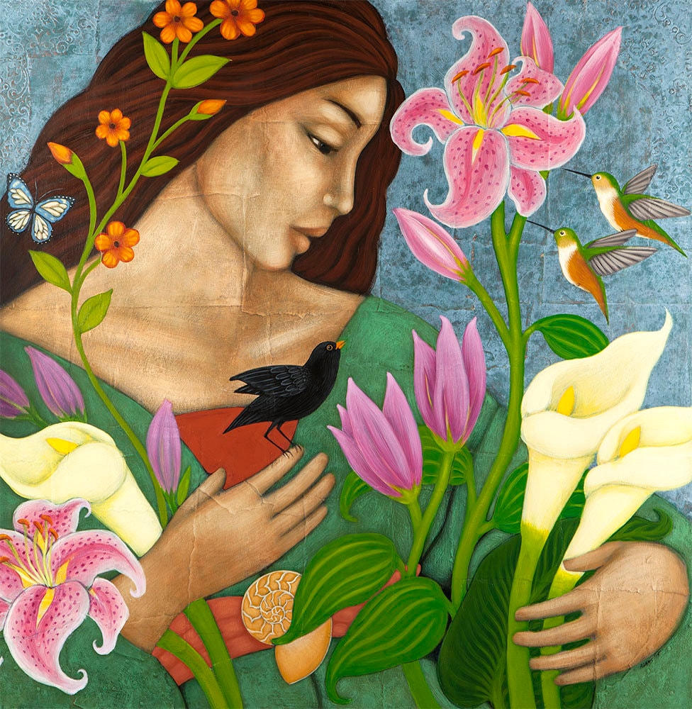 Mexican Inspired Home Decor by Tamara Adams Paper Giclee Print of Original Painting Prayer Painting