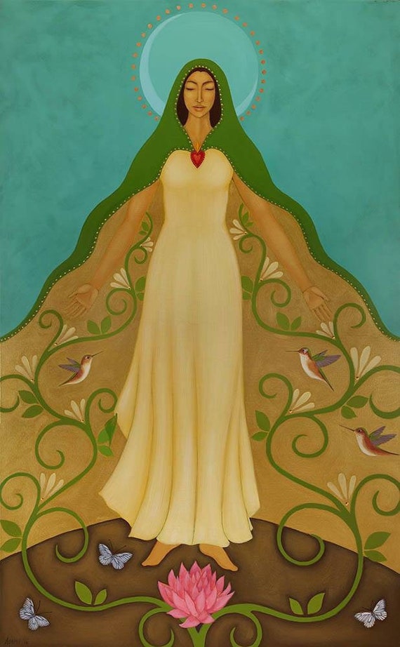 Mexican Inspired Home Decor by Tamara Adams Paper Giclee Print of Original Painting Prayer Painting