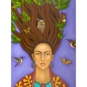 Tree of Life Goddess Tree Spirit - Paper Giclee Print of Original Painting - Ethnic Wall Art and Home Decor by Tamara Adams