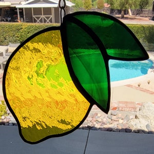 Lemon Stained Glass Suncatcher