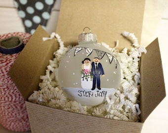 Wedding Ornament Personalized Winter Wedding