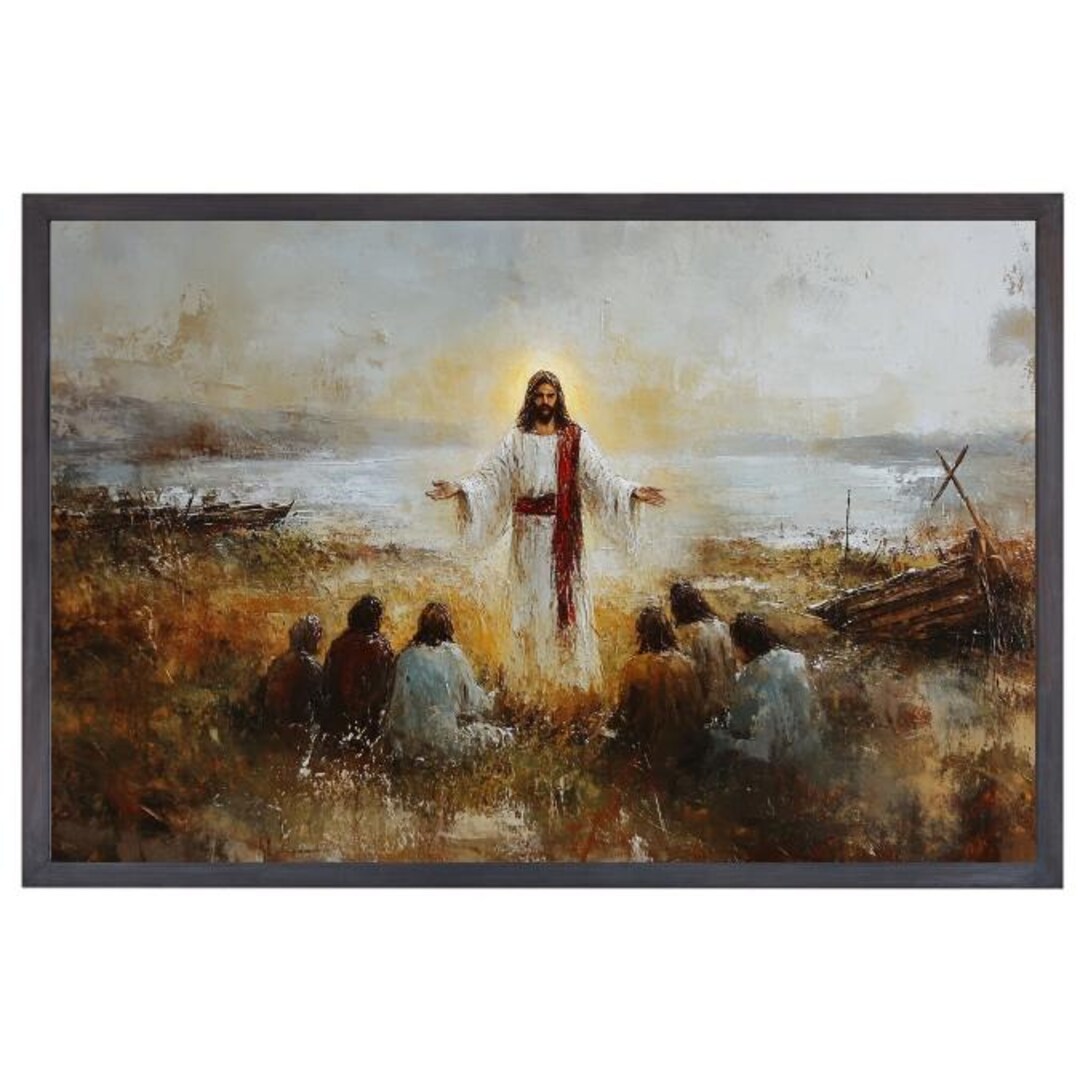 Disciples Catching Fish Miraculous Catch of Fish Printable Wall Art, 19th Century Biblical ...