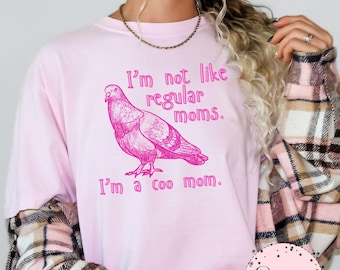 Funny Pigeon Comfort Colors Tshirt, That's Coo Graphic Tee, Bird Lover Shirts, Funny Millennial I'm A Cool Mom T-Shirt,