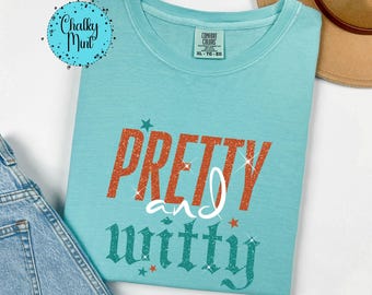 Faux Glitter Pretty Witty Shirt, Sparkling TS T-Shirt, 12th album shirt, Showgirl tshirt, ts12 tee, #12 top, low key swift shirt