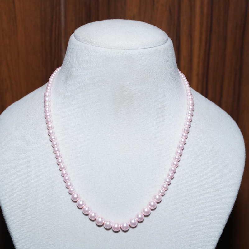 STONE PEARL NECKLACE - PINK main image 0