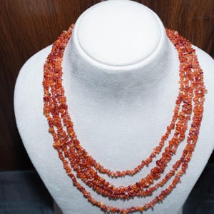 Carnelian necklace, Gemstone necklace, Valentines Day Gift, Gift for her,Handmade Necklace, Carnelian seed beads Necklace, Natural Carnelian