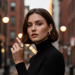 Australische Opaal Ring 925 Zilver – Vurige Witte Opaal Statement Ring – Oktober Geboortesteen Boho Ring