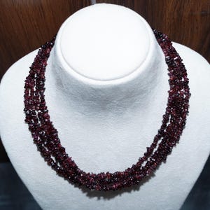 Garnet Necklace, Handmade Garnet Necklace, Uncut Garnet Necklace, Red Garnet Necklace, Gift for her, Bohemian garnet Necklace,Garnet crystal