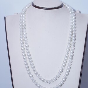 Pearl necklace, Dainty pearl necklace, Silver pearl necklace, Pearl bead necklace, White Pearl Necklace, Handmade Necklace, Gift for Her