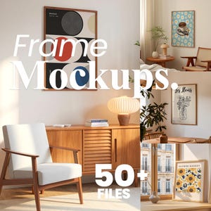 50+ Frame Mockups Bundle – PSD Templates for Prints and Posters, Vintage and Modern Art Displays, Photoshop Ready Wall Art Templates