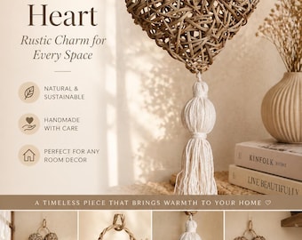 Mother’s Day Gift Rustic Woven Heart Decor