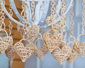 Bejuco Heart Handmade by Mayans,Boho Heart,Wedding,Valentines,Gift,Wood Suncatchers,Love Gifts,Hanging,Gazebo,Garden,Heart,Wood,Ornaments