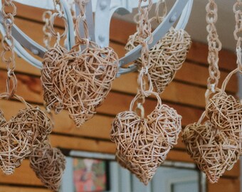 Bejuco Heart Handmade by Mayans,Boho Heart,Wedding,Valentines,Gift,Wood Suncatchers,Love Gifts,Hanging,Gazebo,Garden,Heart,Wood,Ornaments