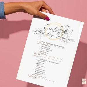 Filipino Birthday Program Template: A4 Size (Digital Download)