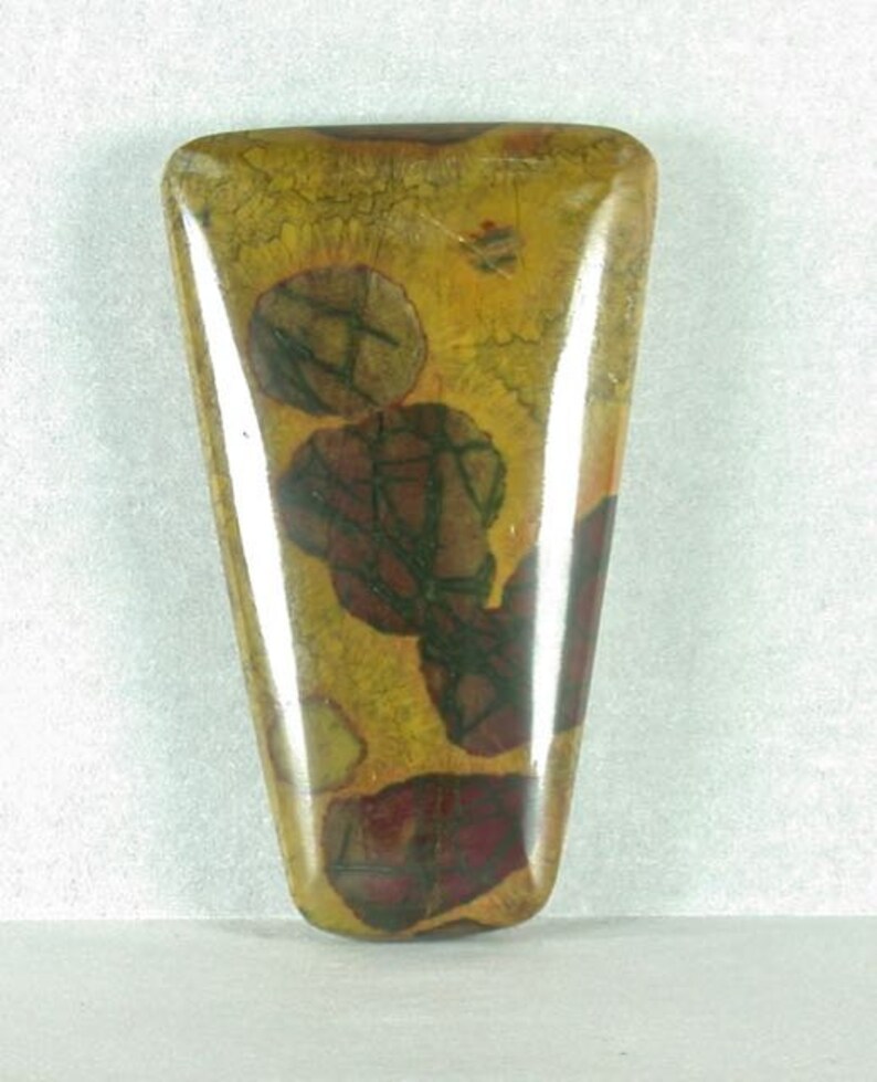 Morgan Hill Poppy Jasper Freeform Cabochon from California 24x38x6mm
