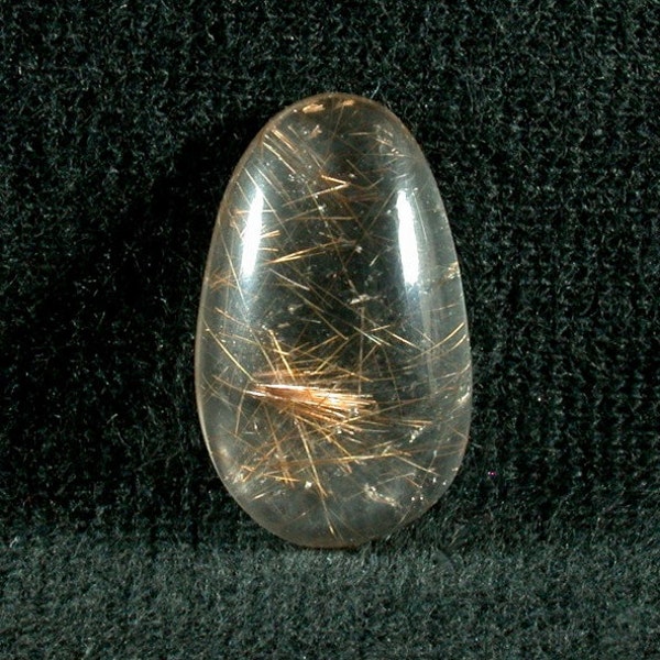 Golden Rutilated Quartz Freeform Cabochon from Brazil 12x20x5mm