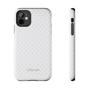 Blue Polka Dot Phone Case Cute Aesthetic iPhone 15 Case 14 13 12 11 Pro Max Plus Samsung S24 S23 S22 S21 Ultra