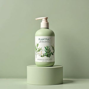 Plantful ™ Natürliches Shampoo | Haar-Wachstum & Kopfhautpflege | Sulfate, Parabenfrei | Hyaluronsäure, Vitamin B3, Keratin | 500ml | Tierversuchsfrei