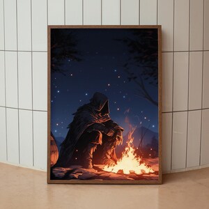 Dark Souls Poster, Videospiel Wandkunst, Zimmer Dekor, Gamer Wand Dekoration, Geschenk für Gamer, Digitaldruck, Gaming Poster Druck