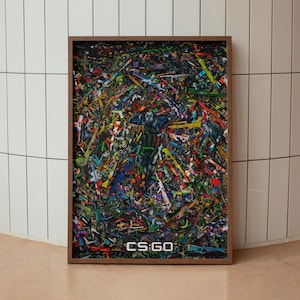 Counter-Strike Global Offensive Poster, Spielzimmer Poster, Gaming Wandposter, Gaming Print Poster, Spiel Geschenk, Videospiele Poster, Gaming