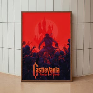 Castlevania Poster, Rondo of Blood Wandkunst, Gaming Poster Druck, Castlevania Wandkunst, Anime Wanddekoration, Geschenk für Anime-Liebhaber